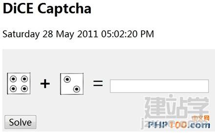 Dice Captcha