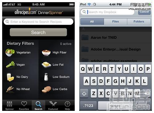 mobile-apps-ui-design-patterns-search-sort-filter-scope-allrecipes-dropbox